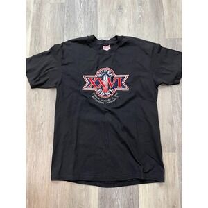 Rare Vintage 1992 Super Bowl XXVI T Shirt Metrodome Minneapolis Black Size L